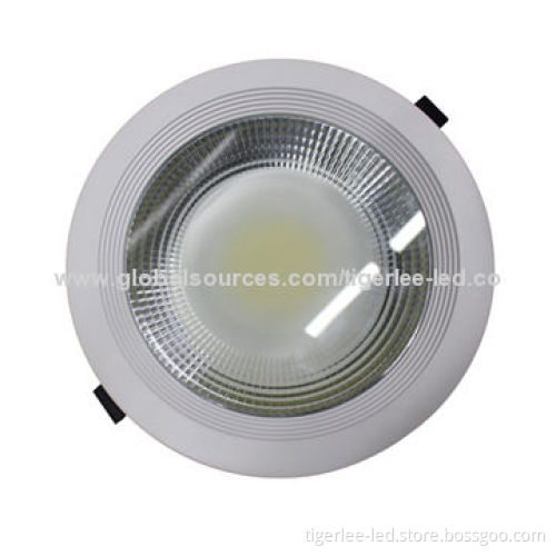 Recessed LED Downlight with CE, RoHS Marks, COB Epistar Chip, CRI >80, 3-year Warranty